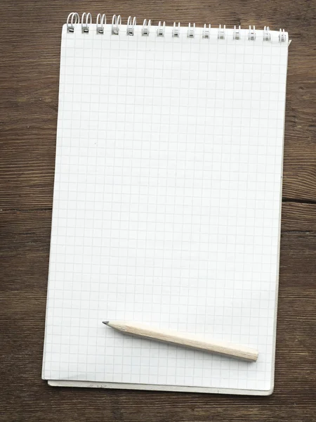 Notepad with pencil — Stock Photo, Image