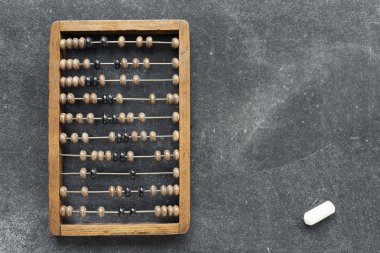 Tebeşir ile Vintage abacus
