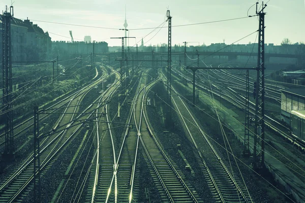 Berlijn spoorwegen — Stockfoto