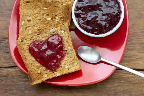 Toasts and jam — Stock Photo, Image