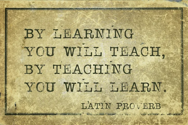 Διδασκαλία μάθετε παροιμία — Φωτογραφία Αρχείου