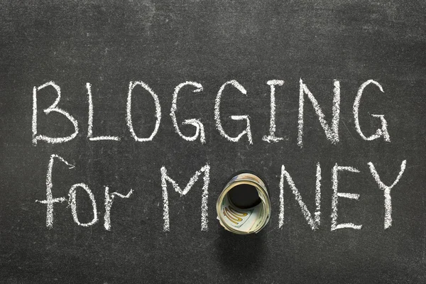 Blogging for money — Stock Photo, Image