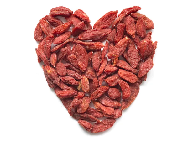 Goji berry kalp — Stok fotoğraf