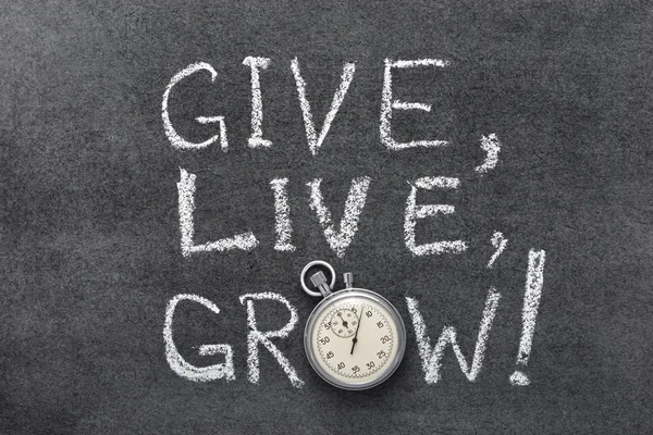 Give, live, grow — 스톡 사진
