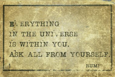 kendinize sorun Rumi