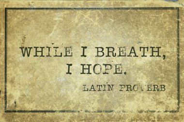 hope breath Proverb clipart