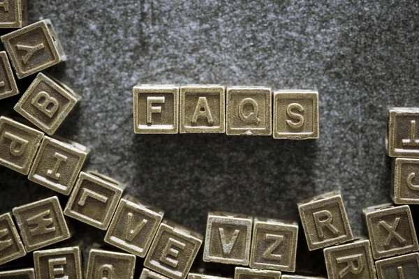 FAQ — Foto Stock