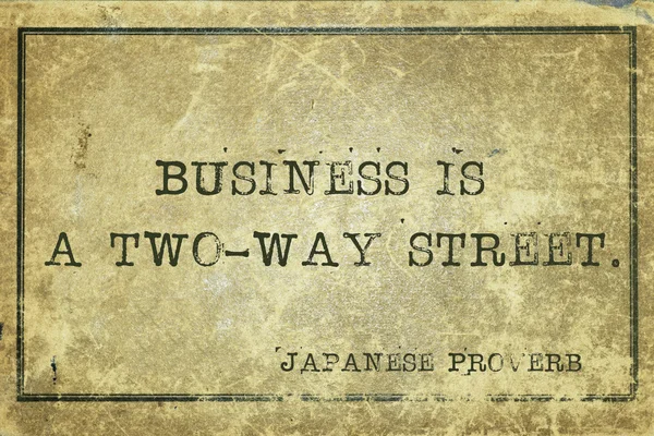 Negócio japonês provérbio — Fotografia de Stock