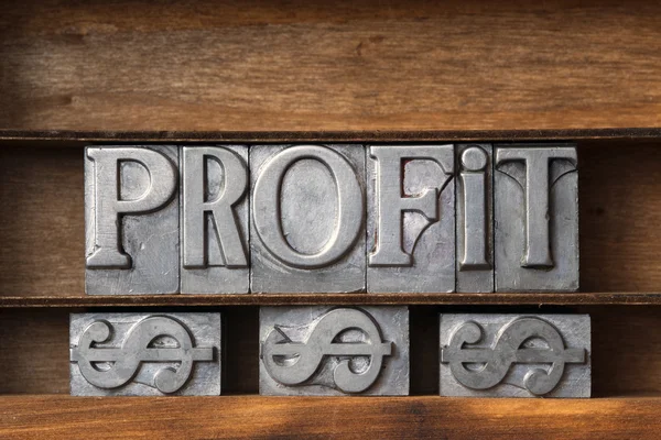 Profit met tray — Stock Photo, Image