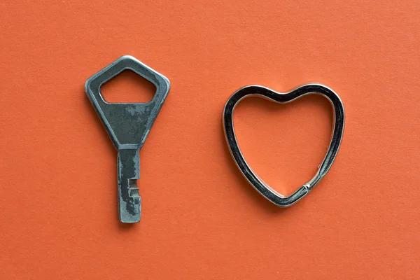 Llave con corazón — Foto de Stock