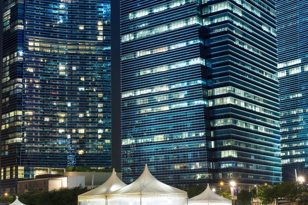 Éjszakai város Szingapúr — Stock Fotó