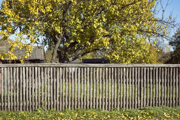 Verweerde houten hek — Stockfoto