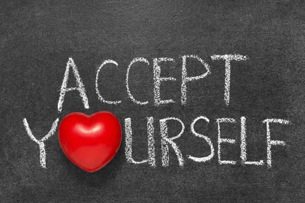 Accept yourself chb — Stock Photo, Image