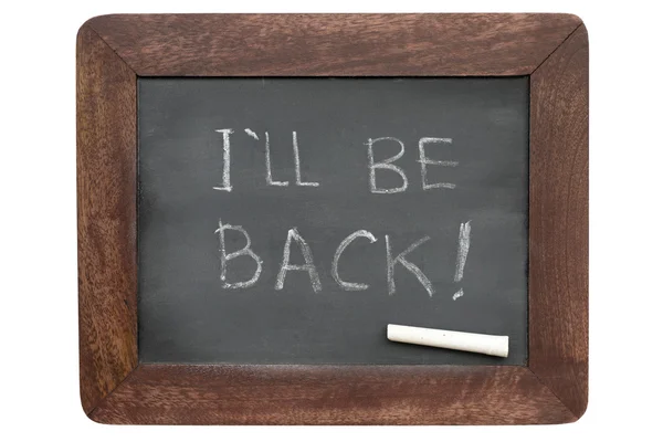 Be back chalk — Stock Photo, Image