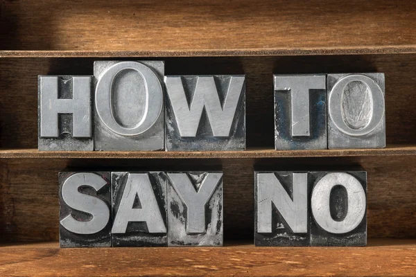 How to say no — Stock Photo, Image