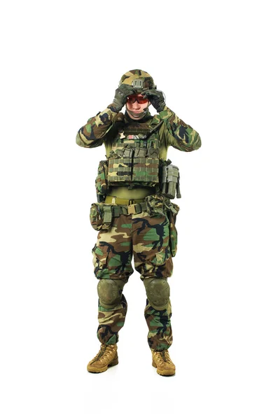 NATO soldier in full gear. — Stock Photo, Image