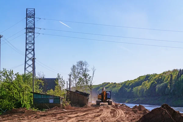 Construction of Vitebsk hydroelectric power station. — Stock Photo, Image