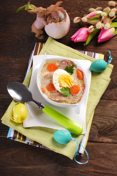 Borscht blanco tradicional de Pascua — Foto de Stock