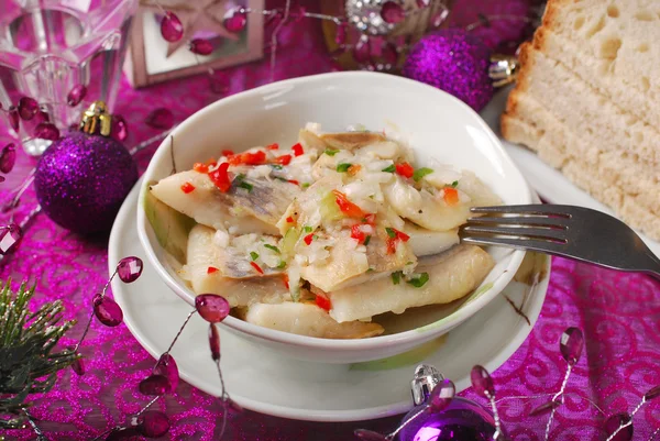 Ensalada de arenque para Navidad — Foto de Stock