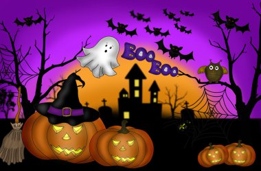 Halloween korkunç gece arka plan