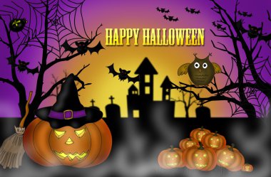 Halloween korkunç gece arka plan