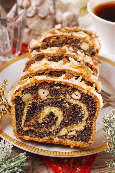 Bolo de semente de papoila para o Natal — Fotografia de Stock