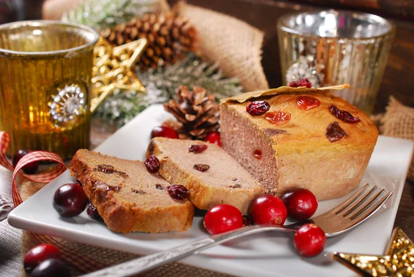 Patê de ganso com cranberries para o Natal — Fotografia de Stock