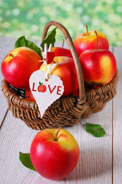 Eu amo maçãs — Fotografia de Stock