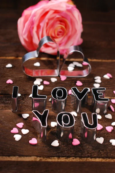 I love you-valantines card — Stock Photo, Image