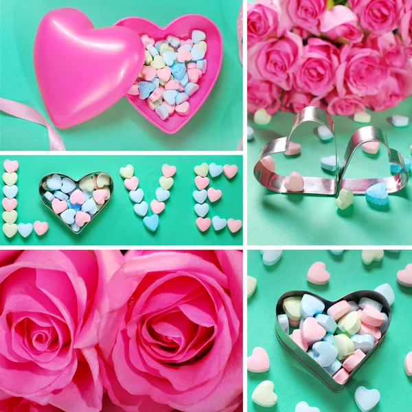 Zoete liefde collage — Stockfoto