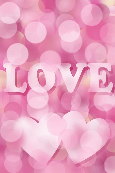 Pink valentine background with bokeh effect — Stock Photo, Image