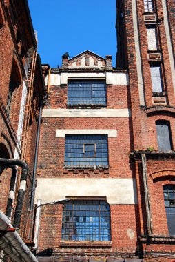 eski fabrika kapalı Piotrkowska Lodz Binası