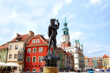 Old Town Poznan üzerinde çeşme
