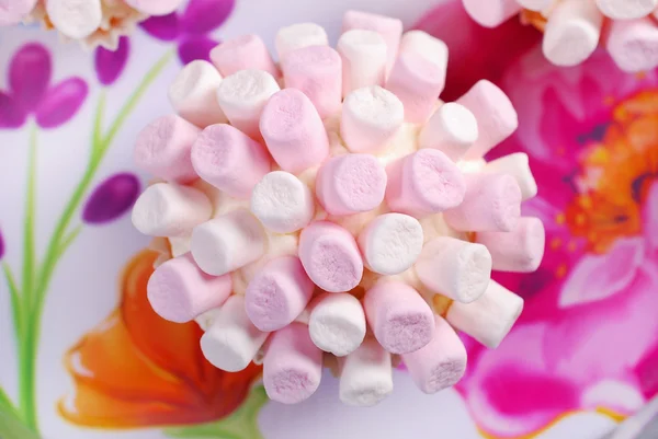 Mini marshmallow cupcake voor verjaardagsfeest — Stockfoto