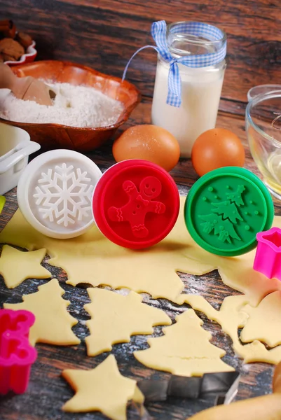 Baking christmas cookies — Stock fotografie