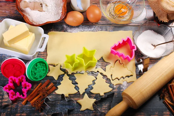 Baking christmas cookies — Φωτογραφία Αρχείου