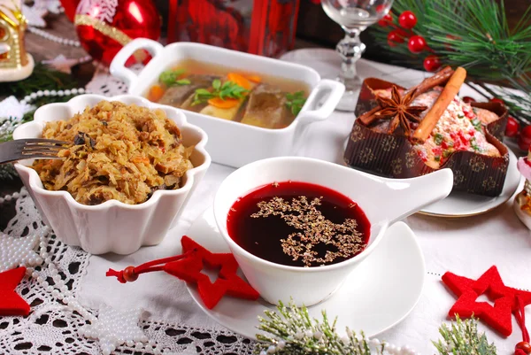 Some dishes for traditional polish christmas eve supper — Stock Image Some dishes for traditional polish christmas eve supper Royalty Free Stock Photos