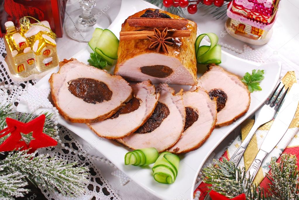 plum stuffed pork loin for christmas