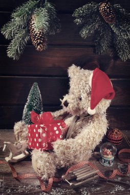 Noel için vintage oyuncak ayı