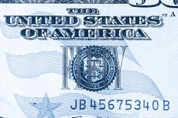Makro skott dollar, fragment. Dual tone — Stockfoto