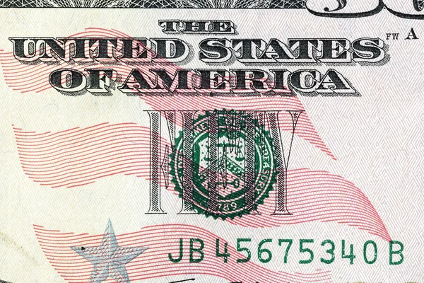 Dollars bill fragment macro — Stock Photo, Image