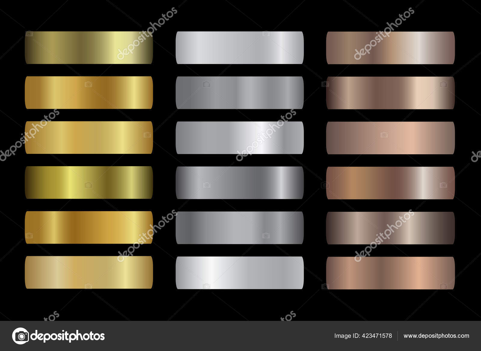 青銅のグラデーション カバー フレーム リボン バナー コイン ラベル チラシ  カードポスターリングなどのためのカラフルな賞のグラデーションイラストのコレクションベクトルテンプレートEps10 ストックベクター ©Juksik  423471578