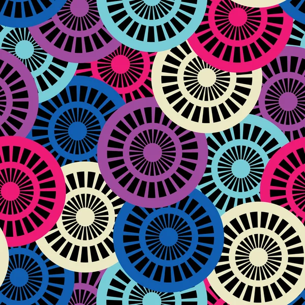 Motif avec des cercles colorés — Image vectorielle