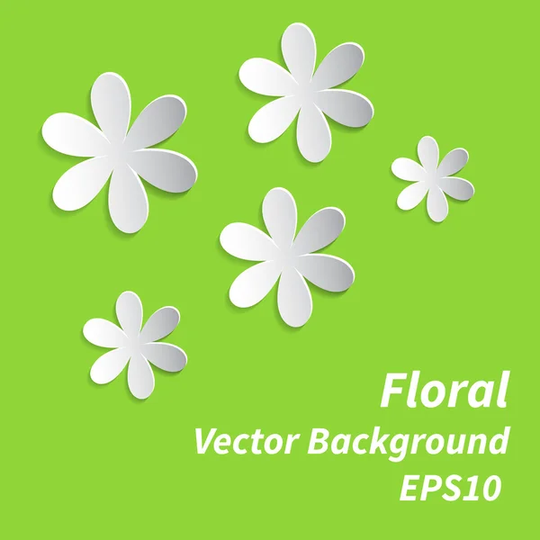 Бумажный цветочный фон — стоковый вектор
