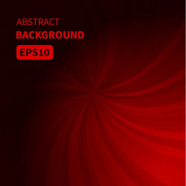 Abstraktní pozadí s červeným paprsky — Stockový vektor