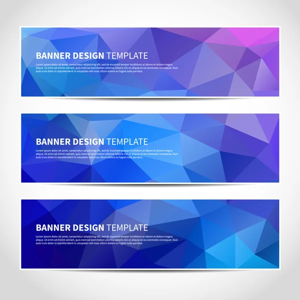 Trendy blauwe banners sjabloon — Stockvector