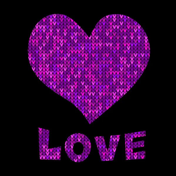 Texte de coeur et d'amour — Image vectorielle