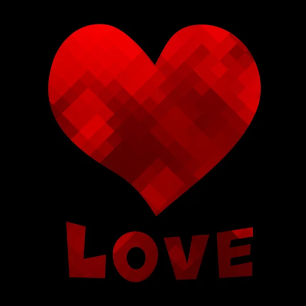 Καρδιά και αγάπη κείμενο — Διανυσματικό Αρχείο
