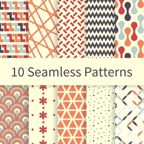 Seamless patterns — Stock Vector