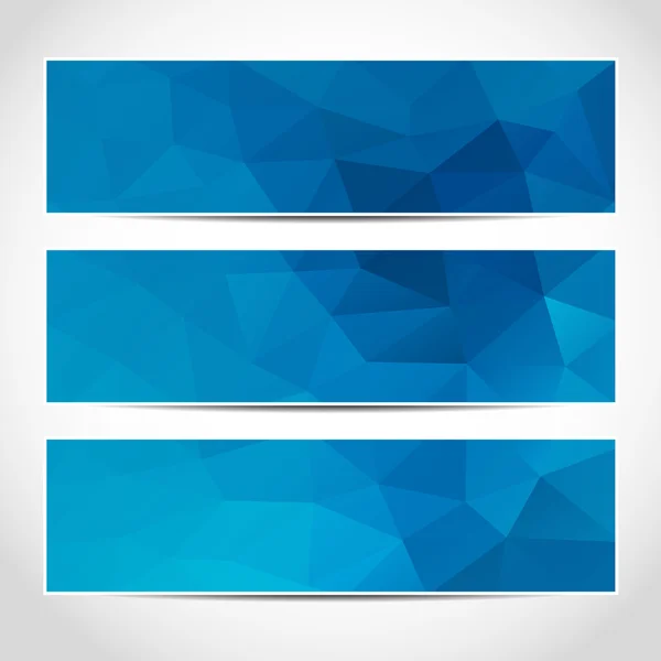 Aantal trendy blauwe banners sjabloon — Stockvector